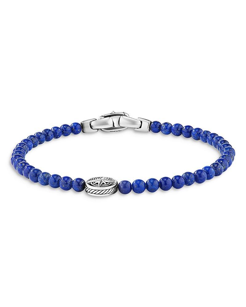 David Yurman Mens Spiritual Beads Compass Rose Bracelet with Lapis Product Image