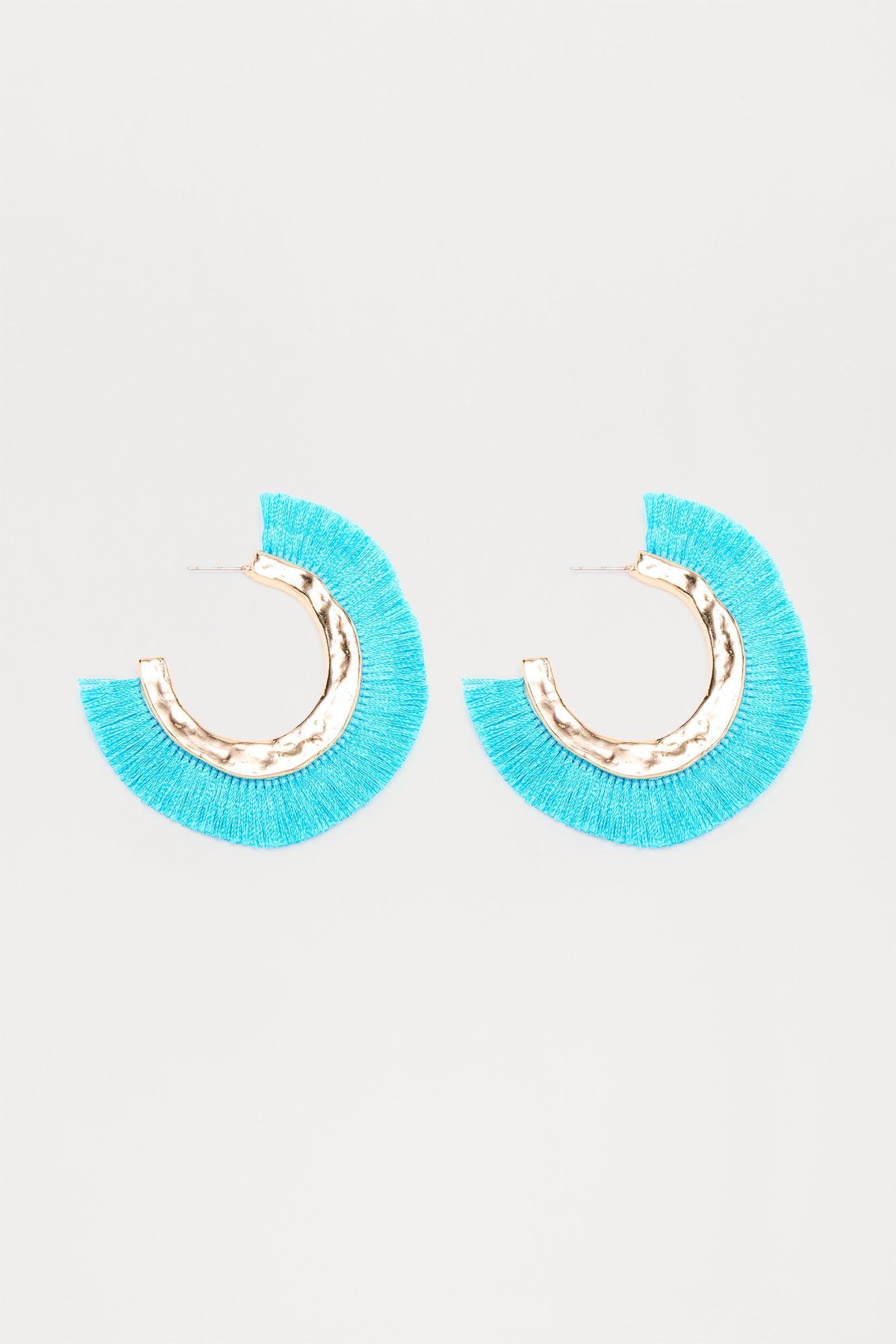 Mallory Hoop Earring - Blue Product Image