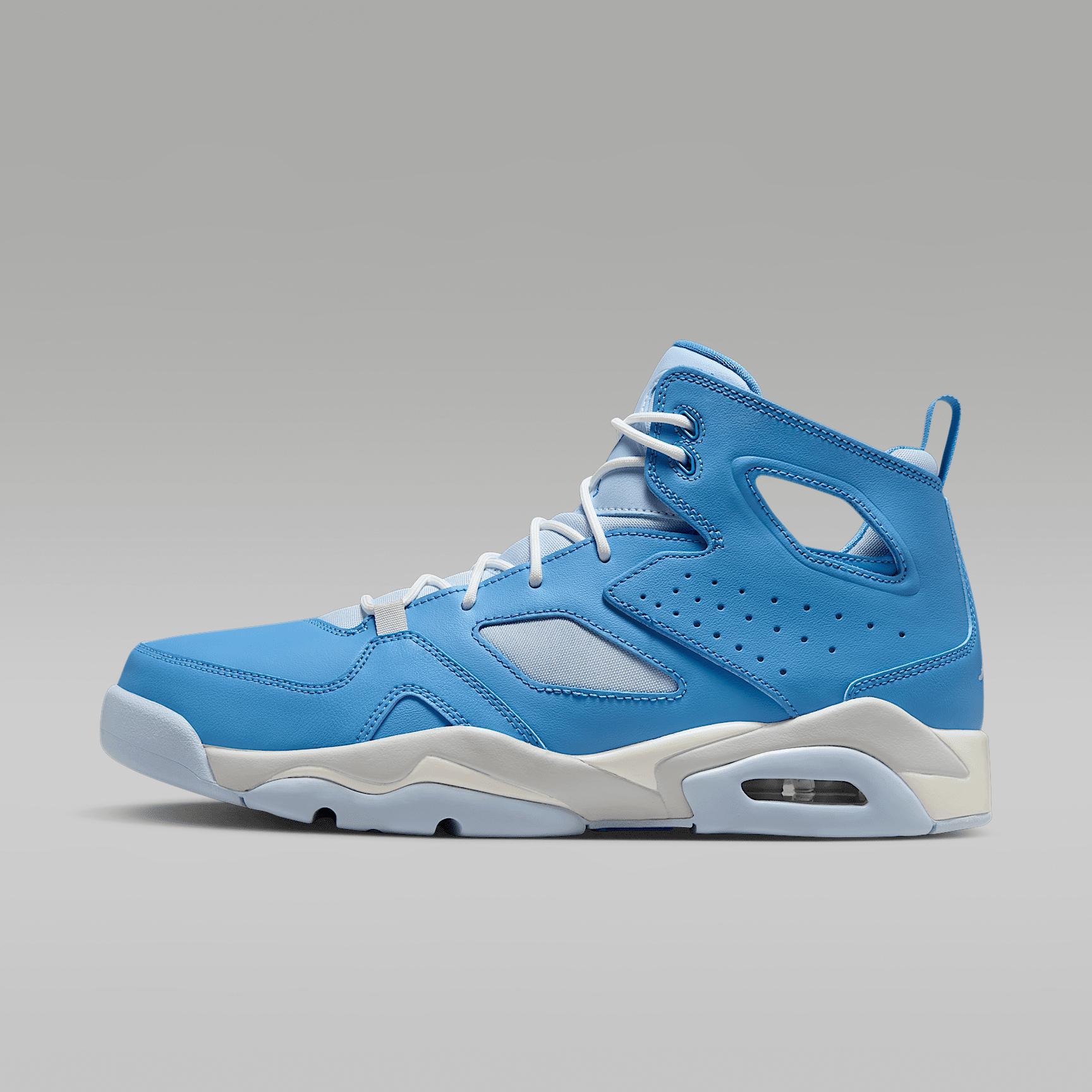 Jordan Mens Air Flight Club 91 Basketball Shoes in Legend Blue/Pure Platinum/Sail Product Image