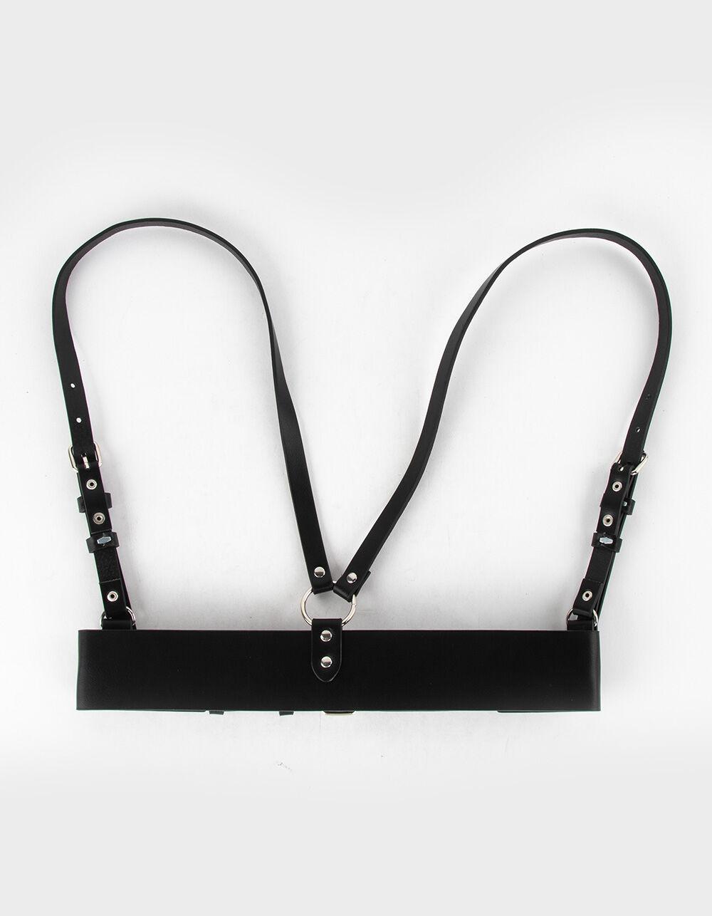 Thin Double Buckle Womens Harness Belt - BLACK Product Image