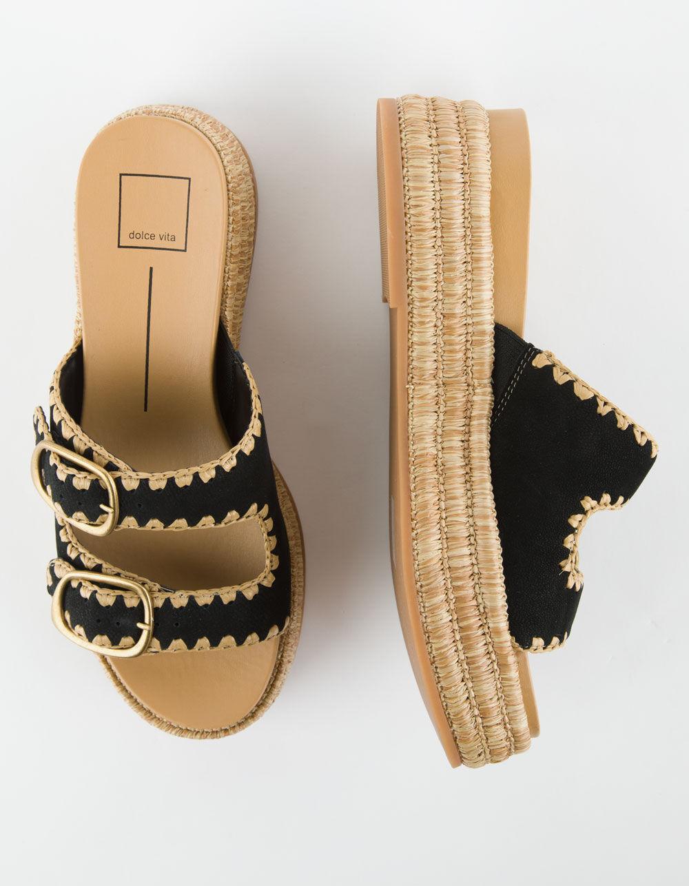 DOLCE VITA Wanika Womens Espadrille Platform Sandals - BLACK Product Image