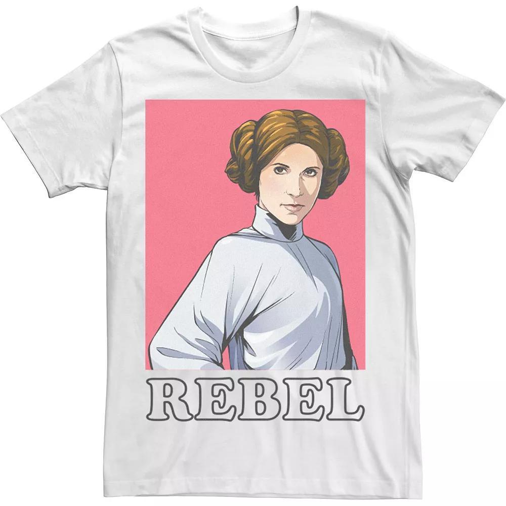 Men's Star Wars Rebel Leia Portrait Tee, Size: XL, White Product Image