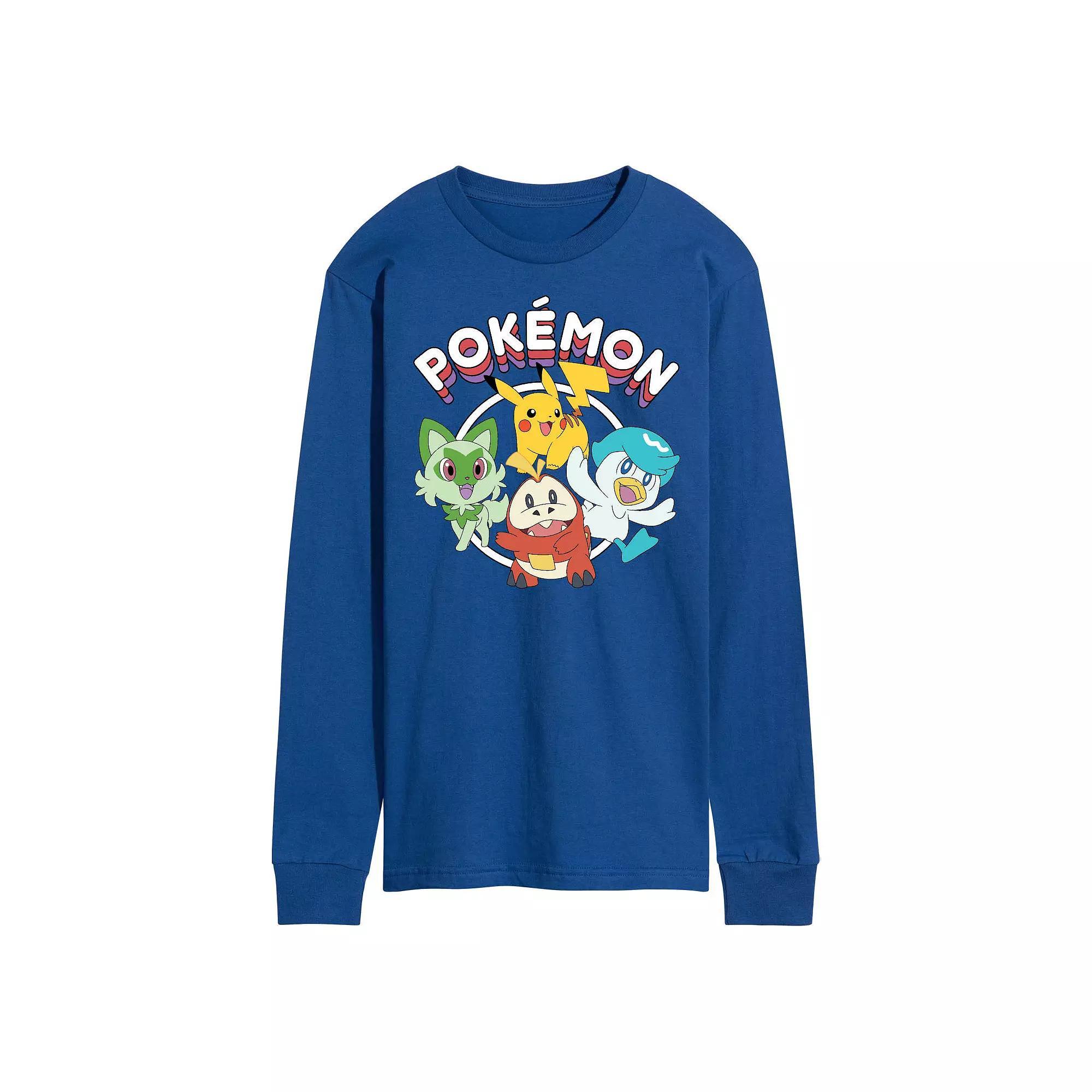 Mens Pokemon Scarlet Long Sleeve Graphic Tee Product Image