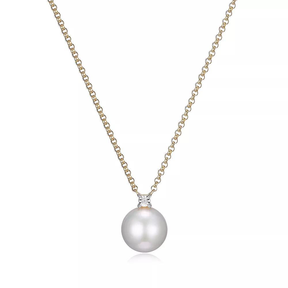 Maralux 18k Gold Over Sterling Silver Freshwater Cultured Pearl Necklace, Women's, Size: 18-20" ADJ, Gold Tone Product Image