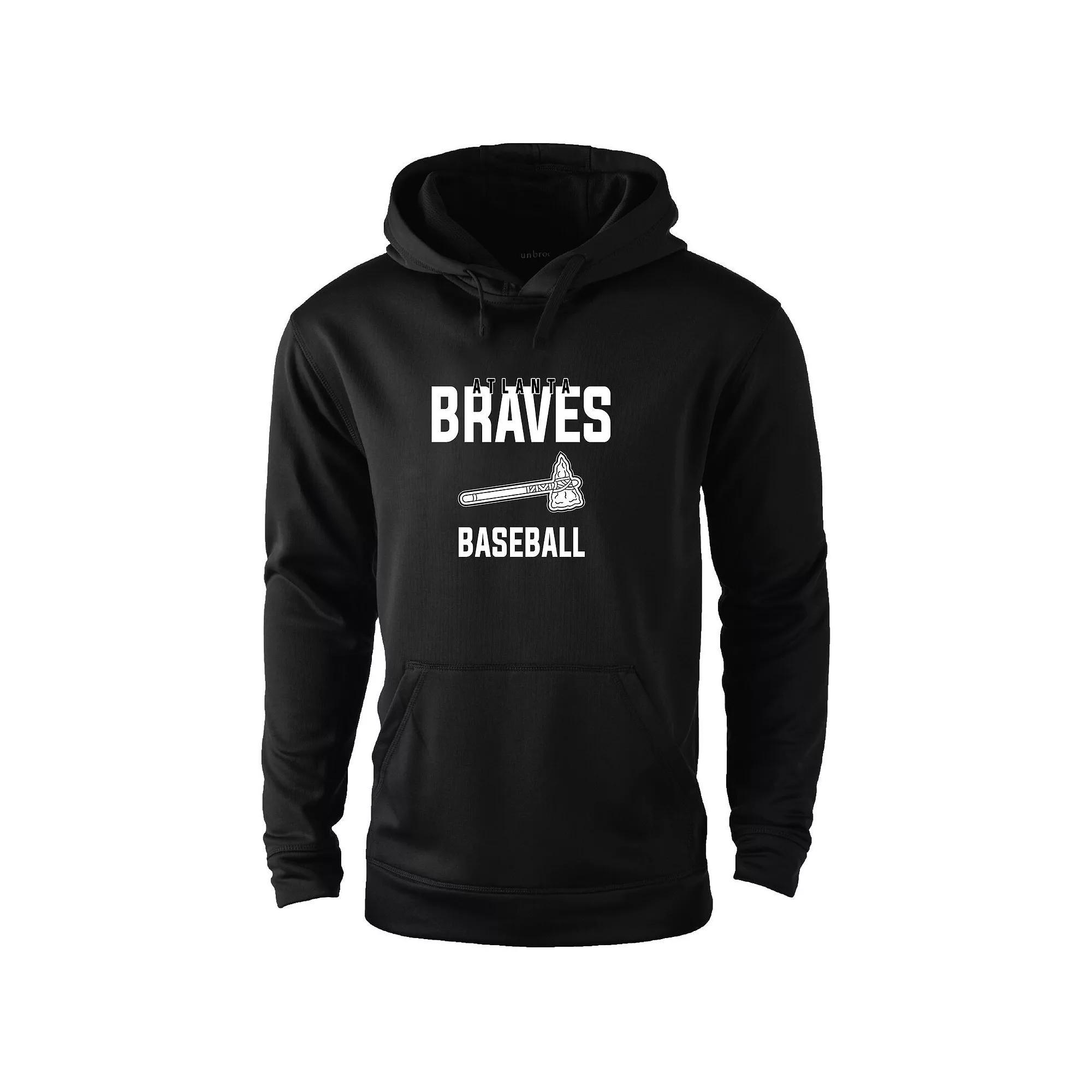 Men's Dunbrooke Black Atlanta Braves Champion Pullover Hoodie, Size: 3XL Product Image
