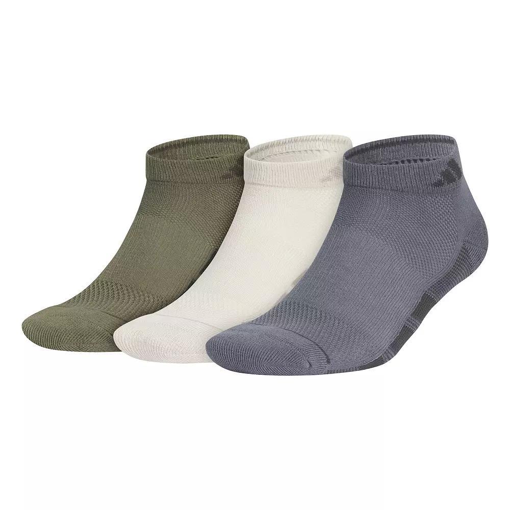 Men's adidas All Day Training 3-Pack Low Cut Socks, Size: 6-12, Green Grey Product Image