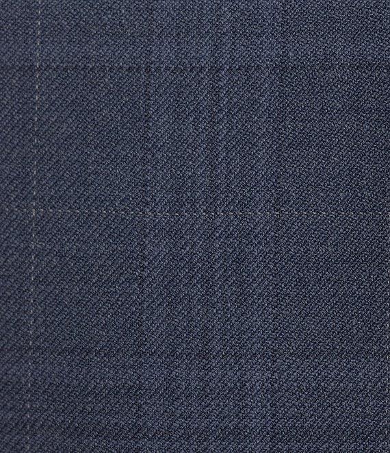 Hart Schaffner Marx New York Modern Fit Flat Front Straight Leg Plaid 2-Piece Suit Product Image