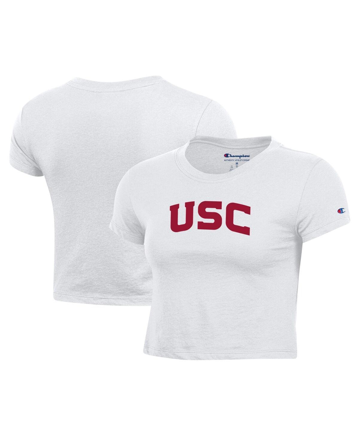 Women's Champion White USC Trojans Core Baby T-Shirt, Size: XXL Product Image
