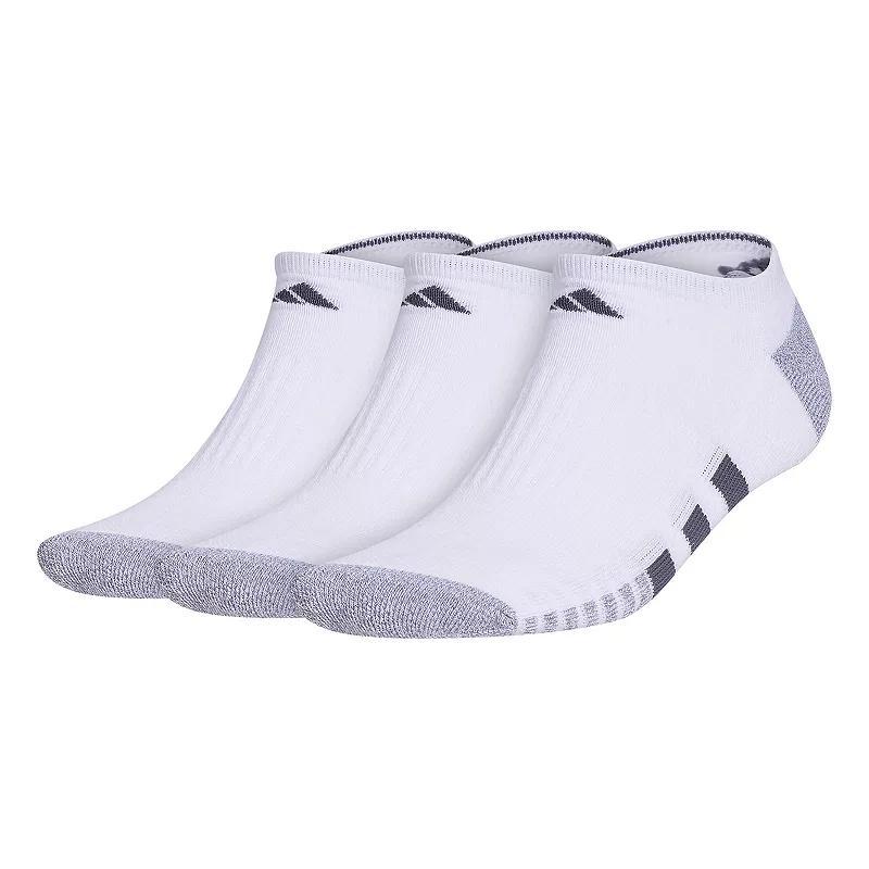 Men's adidas Cushioned 3.0 3-Pack No Show Socks, Size: 6-12, White Product Image