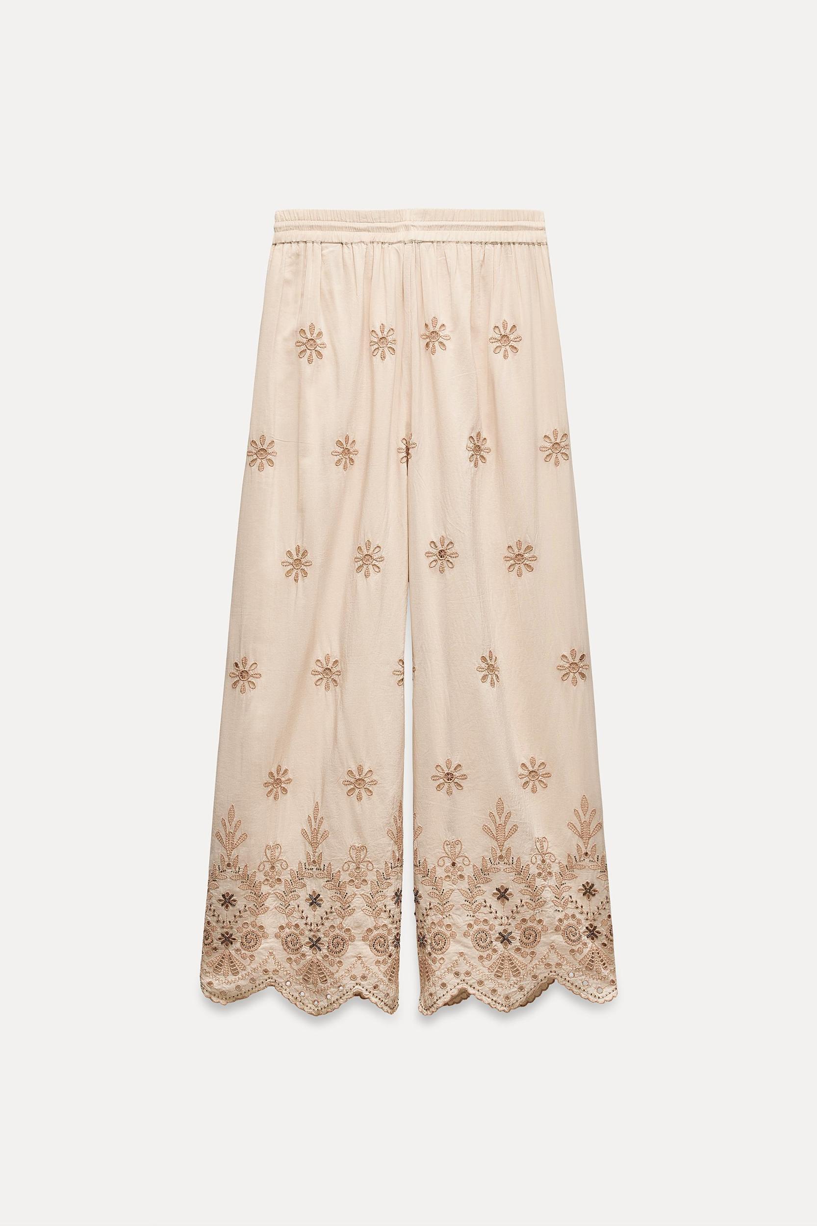 EMBROIDERED PANTS ZW COLLECTION Product Image