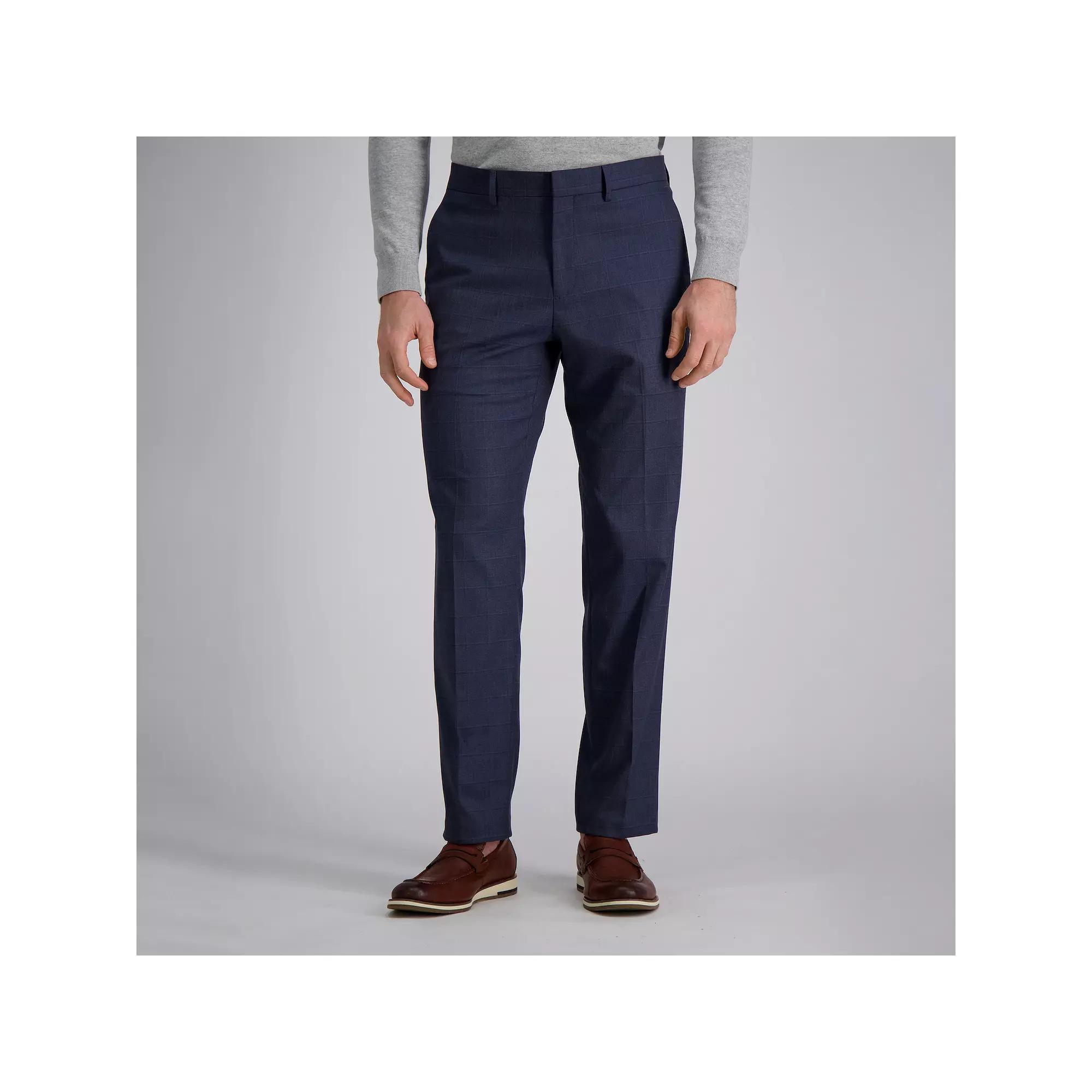 Men's J.M. Haggar Premium Tailored-Fit Stretch Flat-Front Suit Pants, Size: 38 X 32, Blue Windowpane Product Image