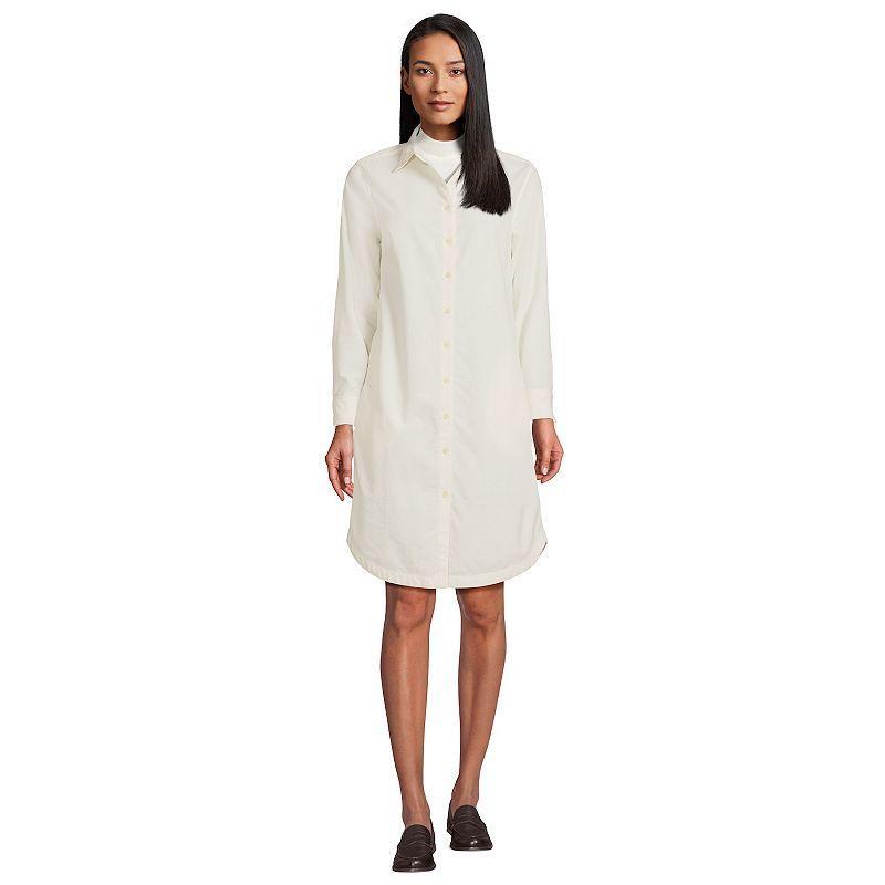 Women's Lands' End Pinwale Cord Button Front Dress, Size: Medium, Rich Red Product Image