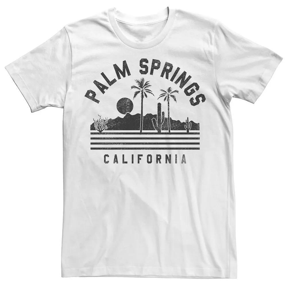 Men's Palm Springs California Silhouette Logo Tee, Size: XL, White Product Image