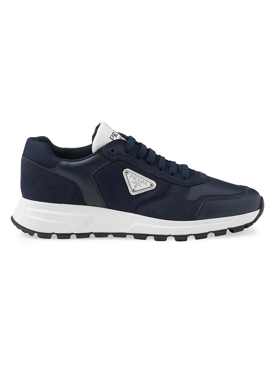Mens Nubuck and Re-Nylon High-Top Sneakers Product Image