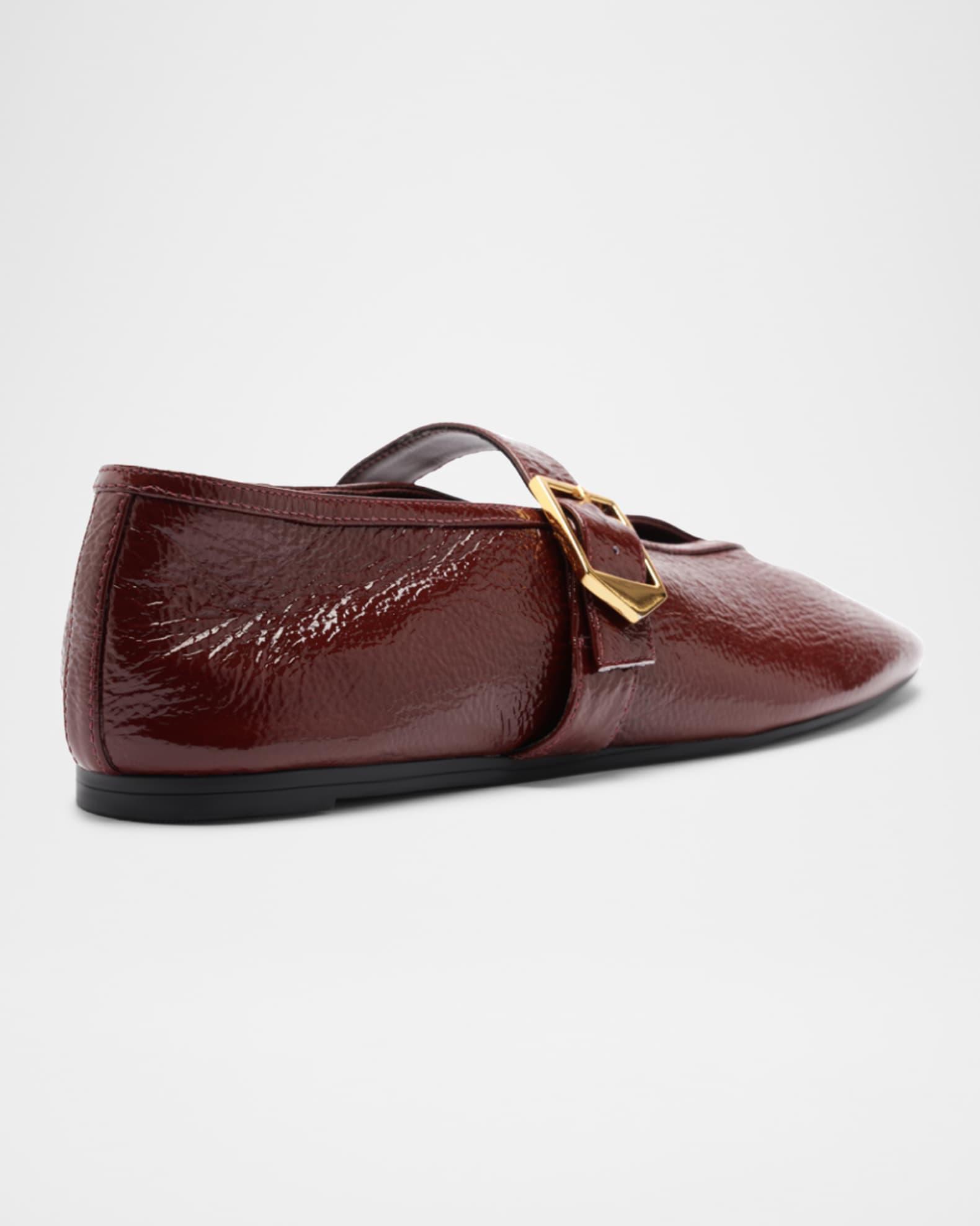 Courtney Leather Buckle Flats Product Image