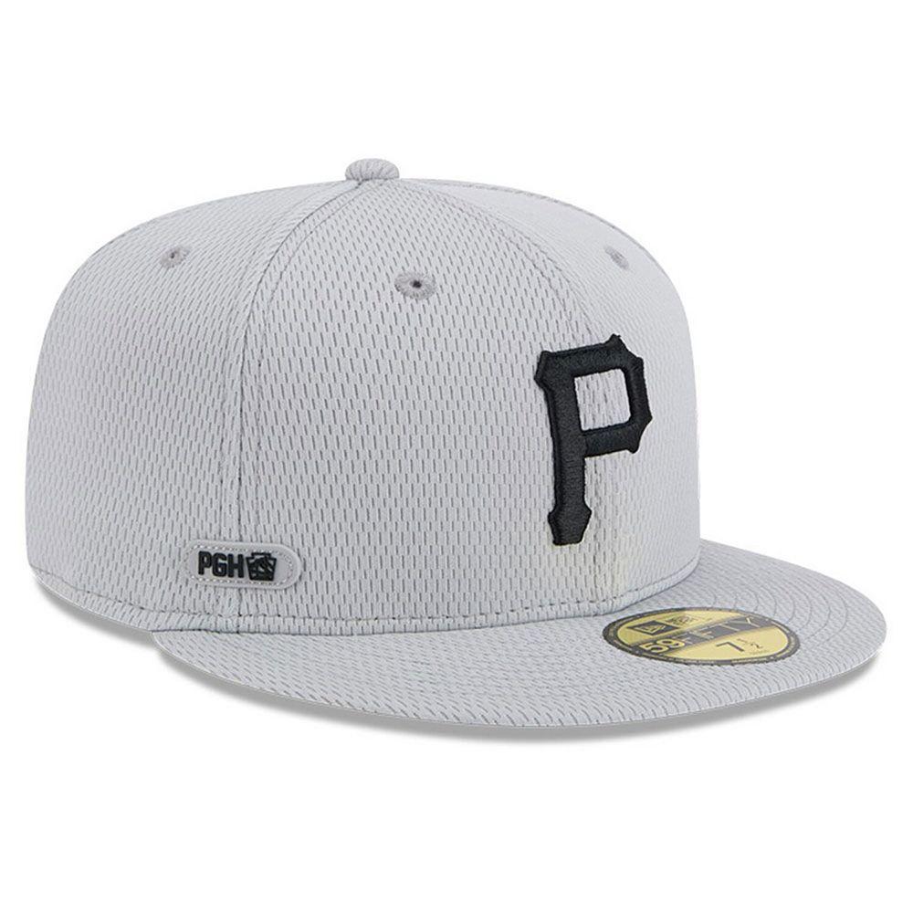 Men's New Era Gray Pittsburgh Pirates 2025 MLB Clubhouse 59FIFTY Fitted Hat, Size: 7 1/4, Grey Product Image
