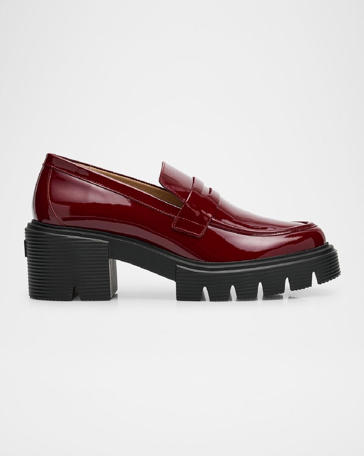 Soho Patent Lug-Sole Penny Loafers Product Image