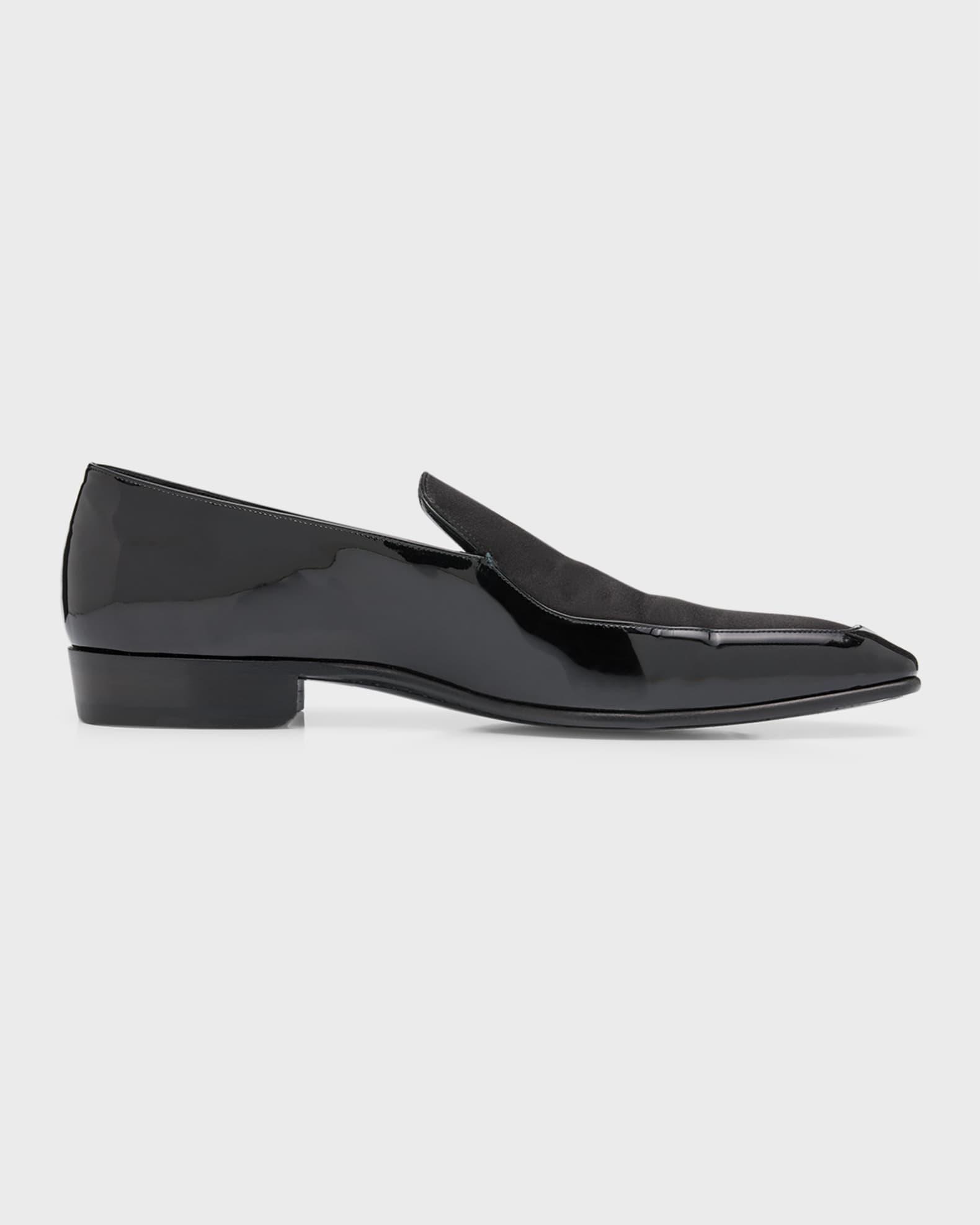 Men's Gabriel Patent Leather and Satin Loafers Product Image