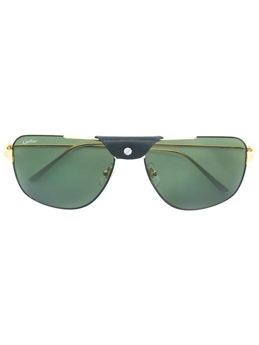 CARTIER Santos De  Sunglasses In Metallic Product Image