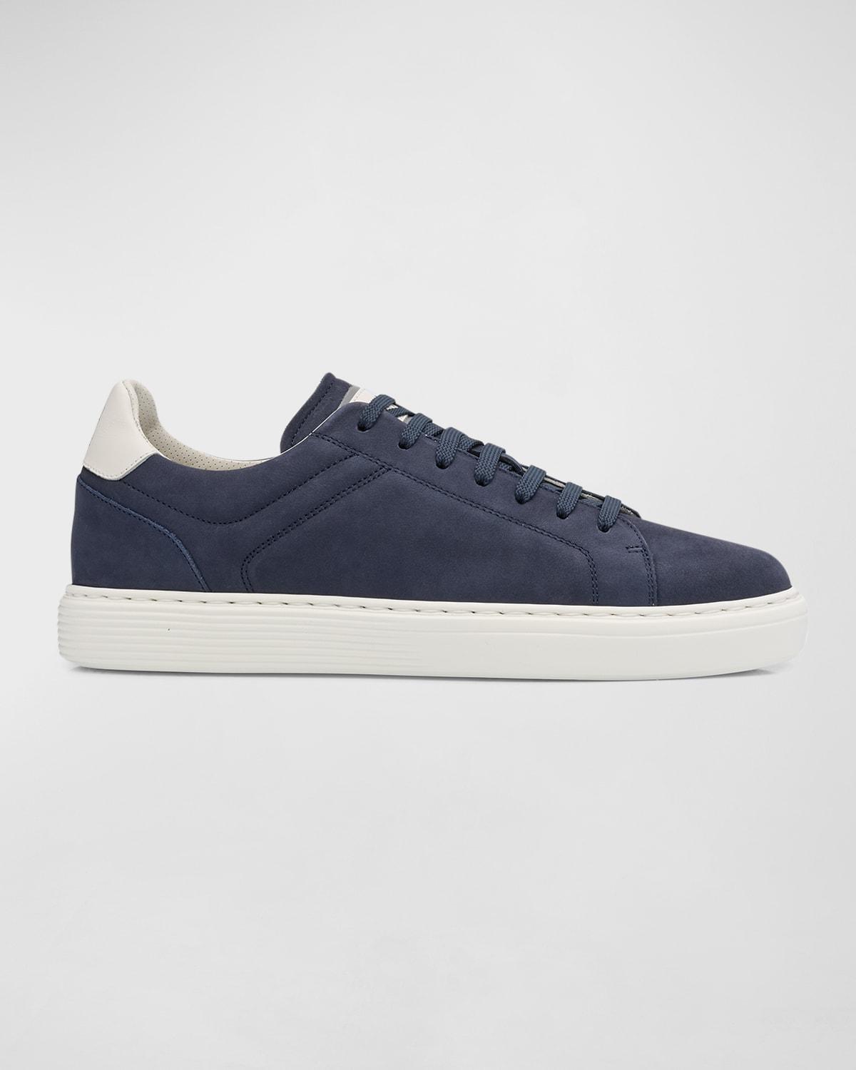 Mens Nubuck Calfskin Low-Top Sneakers Product Image