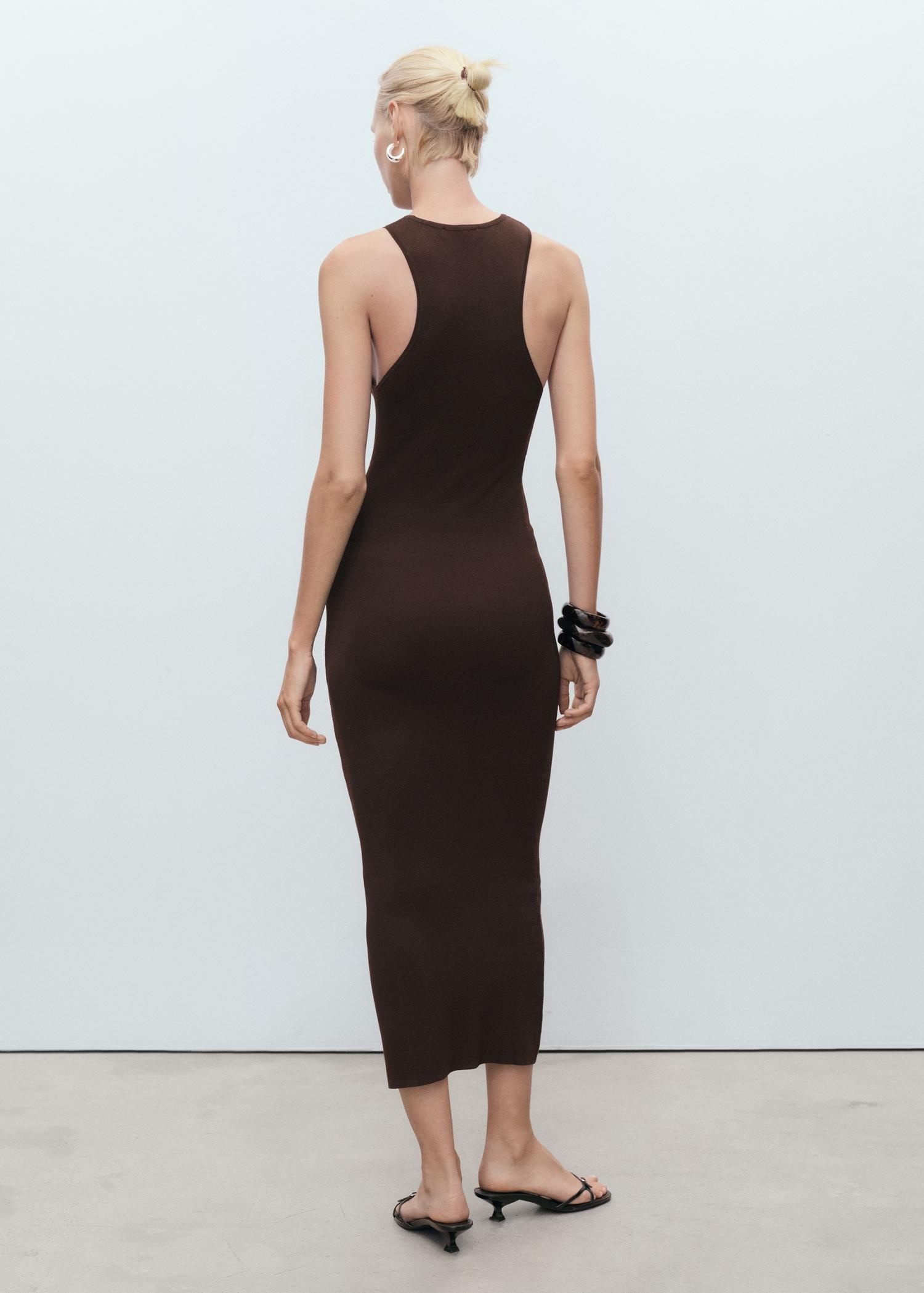 Halter-neck knitted dress - Women | MANGO USA Product Image