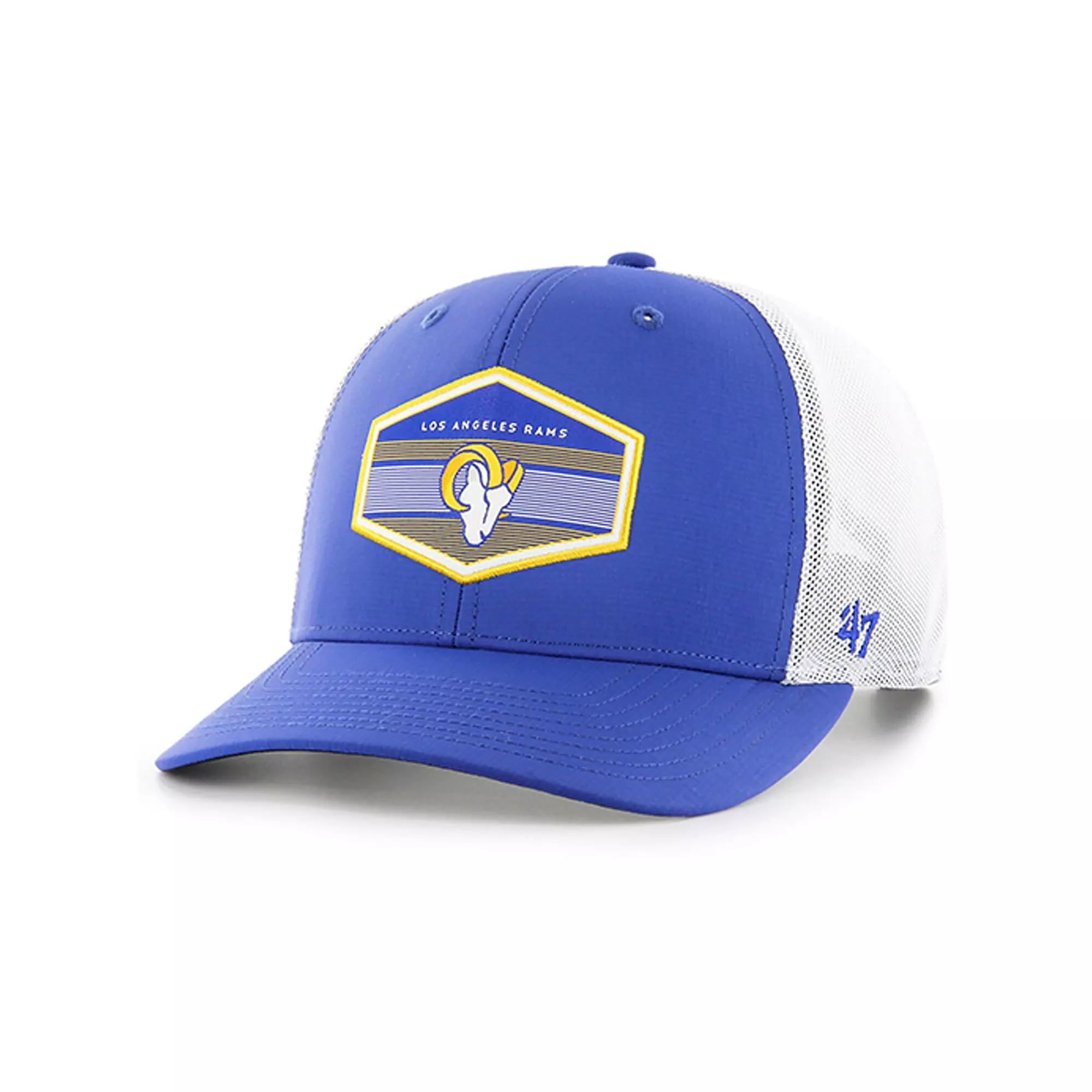 Mens 47 Royal Los Angeles Rams Burgess Trucker Adjustable Hat Product Image