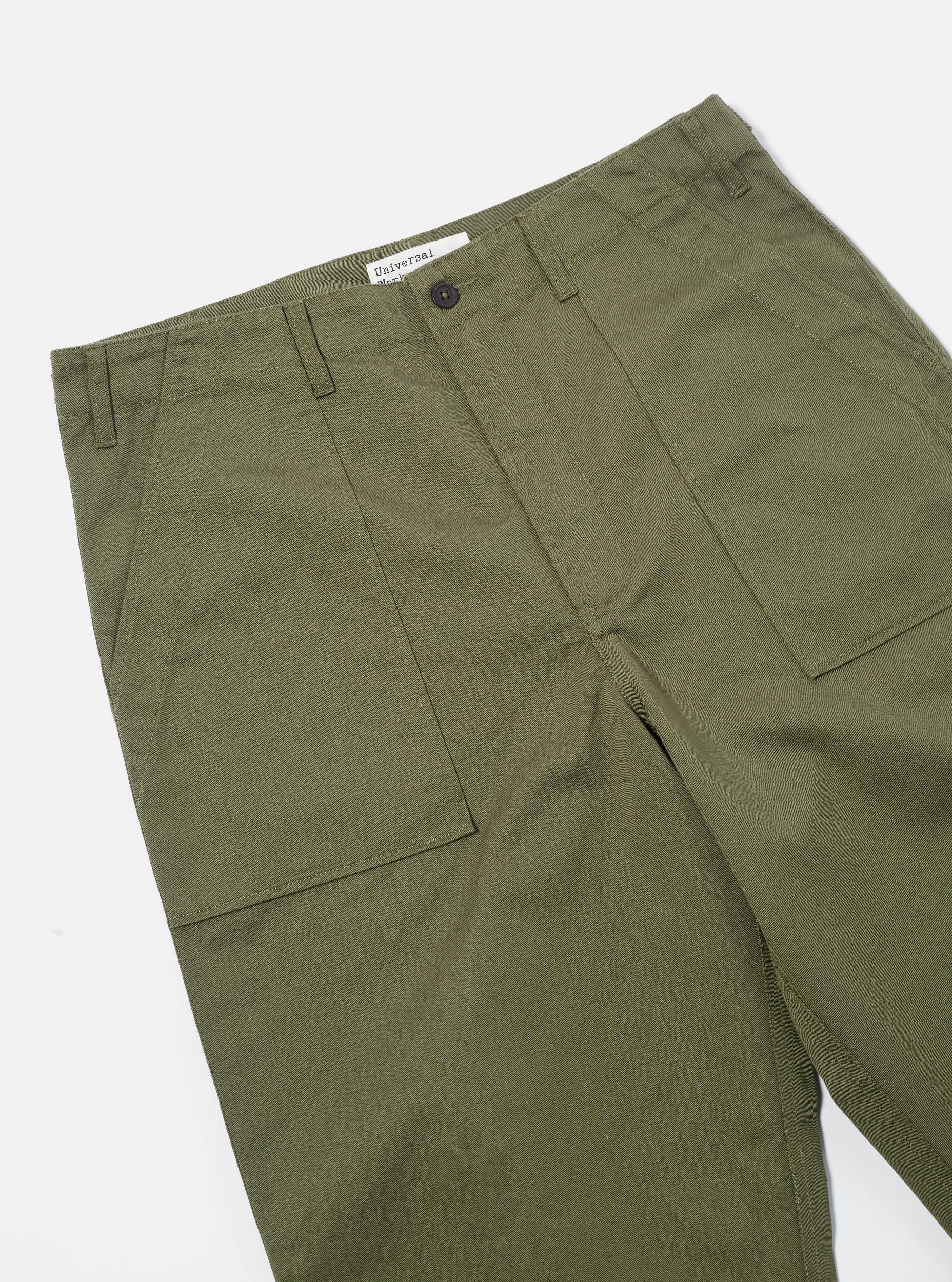 Universal Works Fatigue Pant in Light Olive Twill Product Image