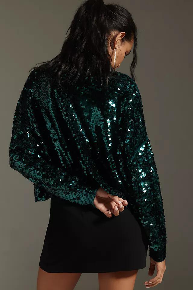The Alani Cashmere Mock-Neck Sweater by Pilcro: Sequin Edition Product Image