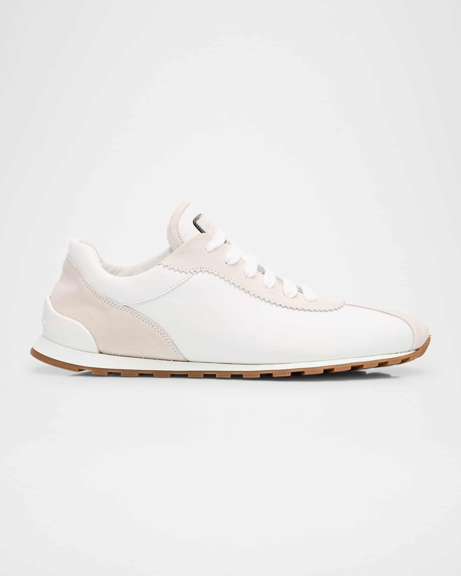 Low-Top Leather Sneakers Product Image