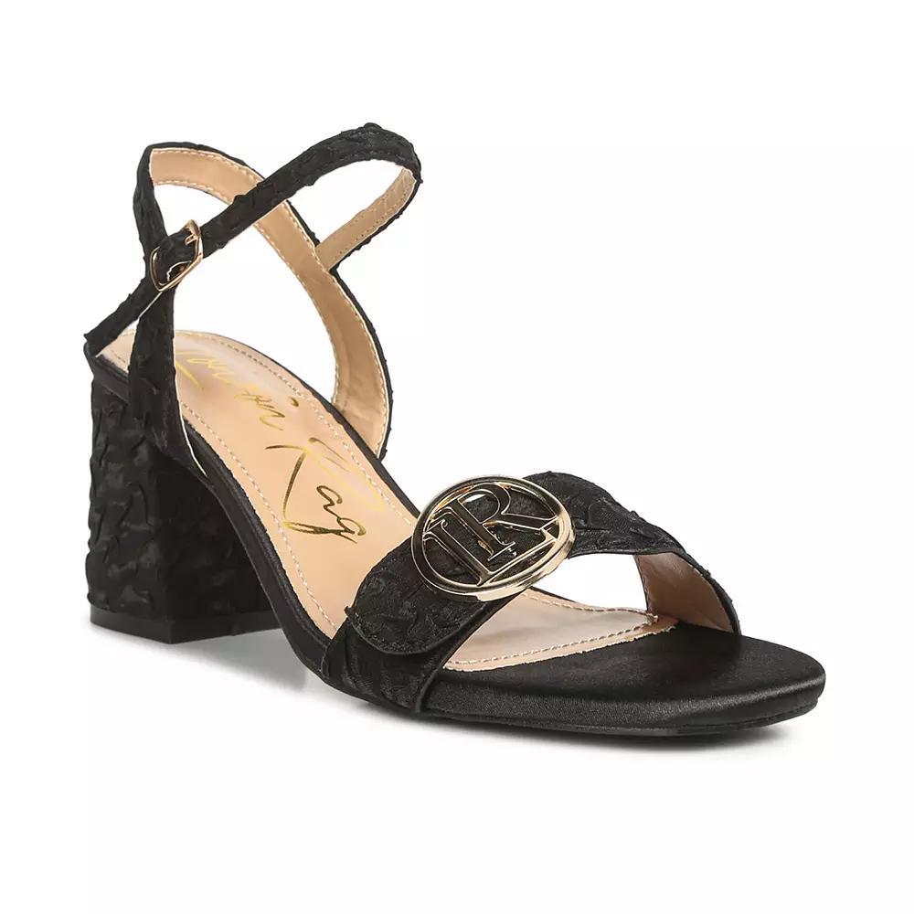 London Rag Chaplet Women's Block Heel Dress Sandals, Size: 9, Black Product Image