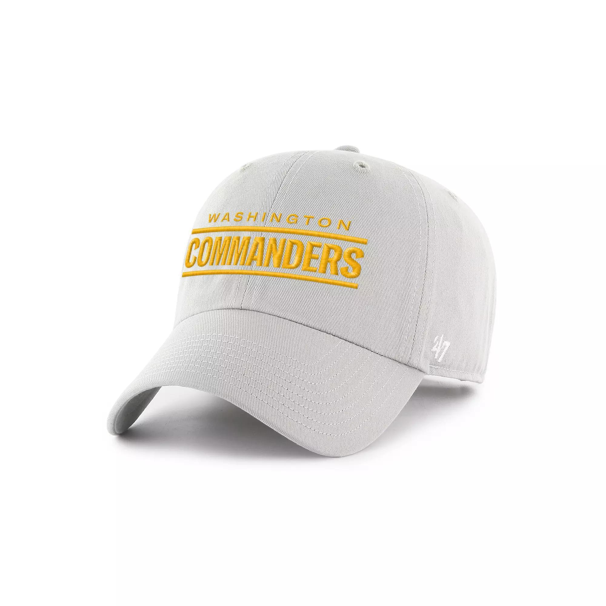 Men's '47 Gray Washington Commanders Script Clean Up Adjustable Hat, Wft Grey Product Image