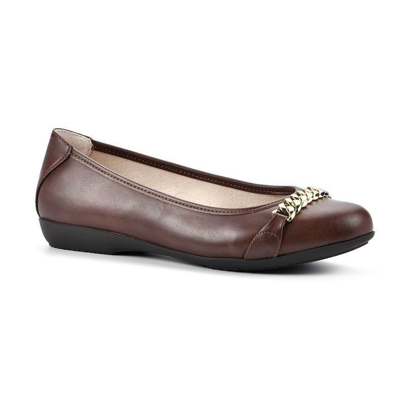 Cliffs by White Mountain Charmed Women's Ballet Flats, Size: 9.5, Ivory Smo Product Image