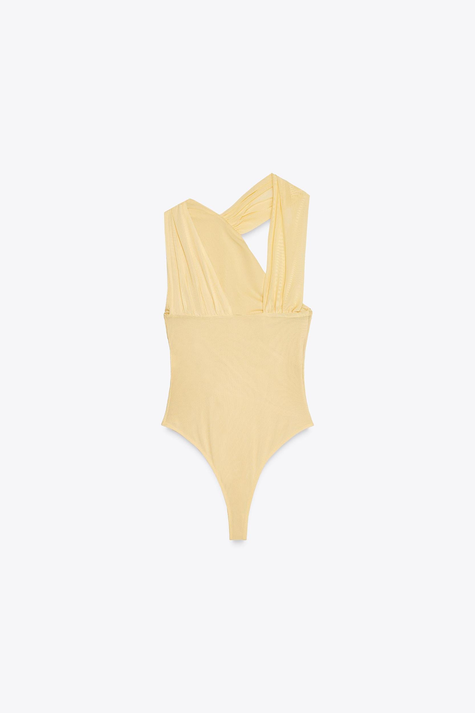 DRAPED TULLE BODYSUIT Product Image