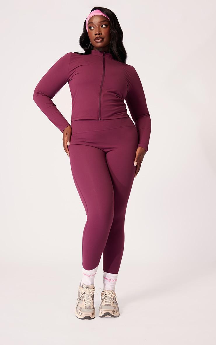 Plus Burgundy Sculpt Jacket Product Image