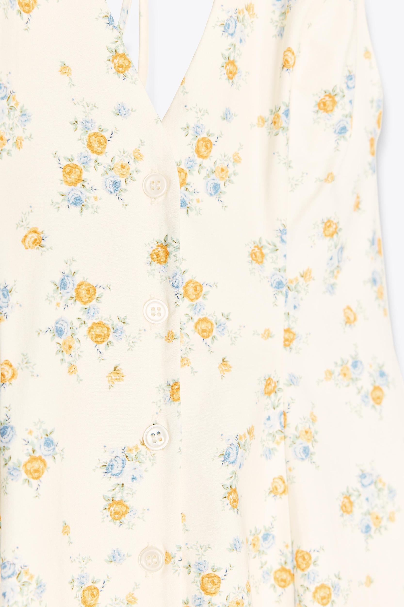 FLORAL PRINT POPLIN DRESS Product Image