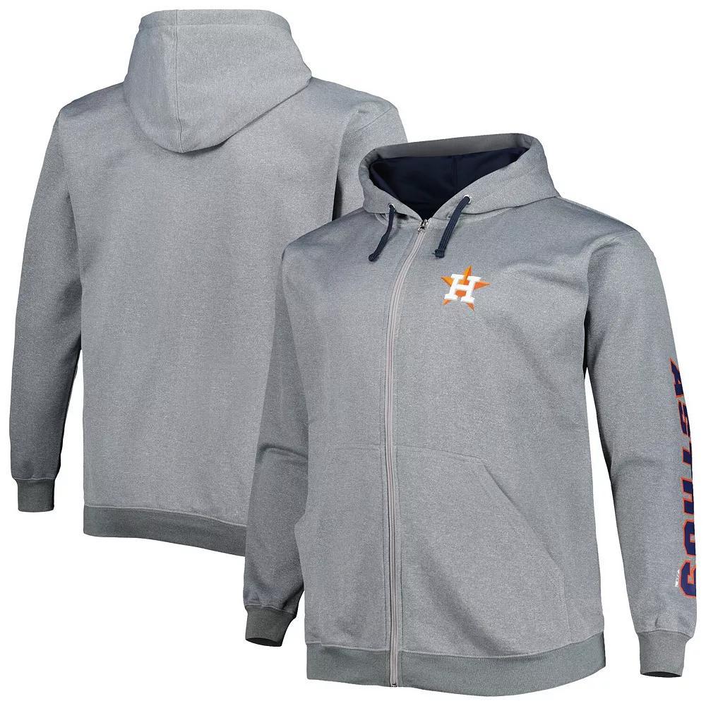 Men's Profile Ash Houston Astros Big & Tall Pullover Hoodie, Size: 4XLT, Black Product Image
