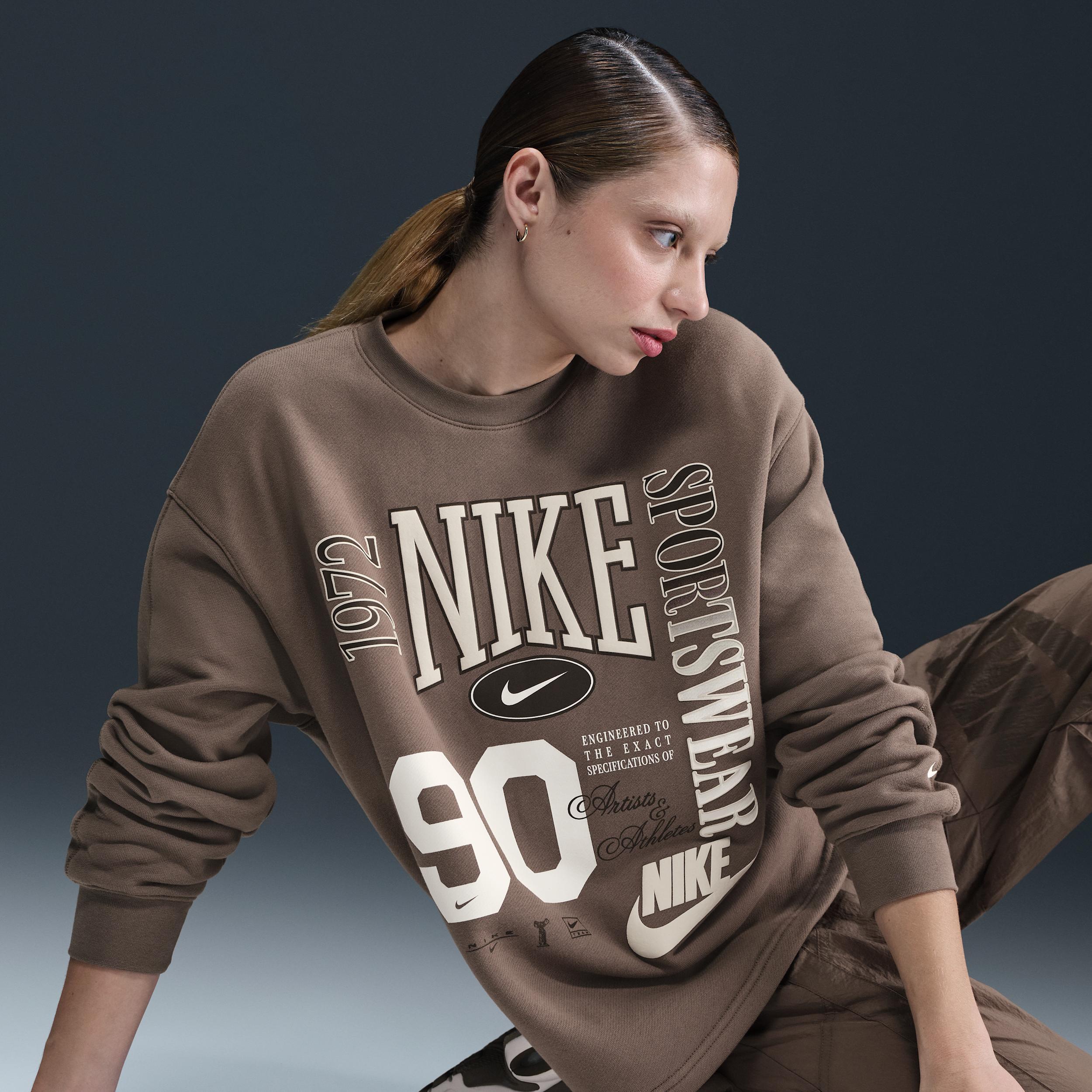 Women's Nike Sportswear Oversized Crew-Neck French Terry Sweatshirt Product Image