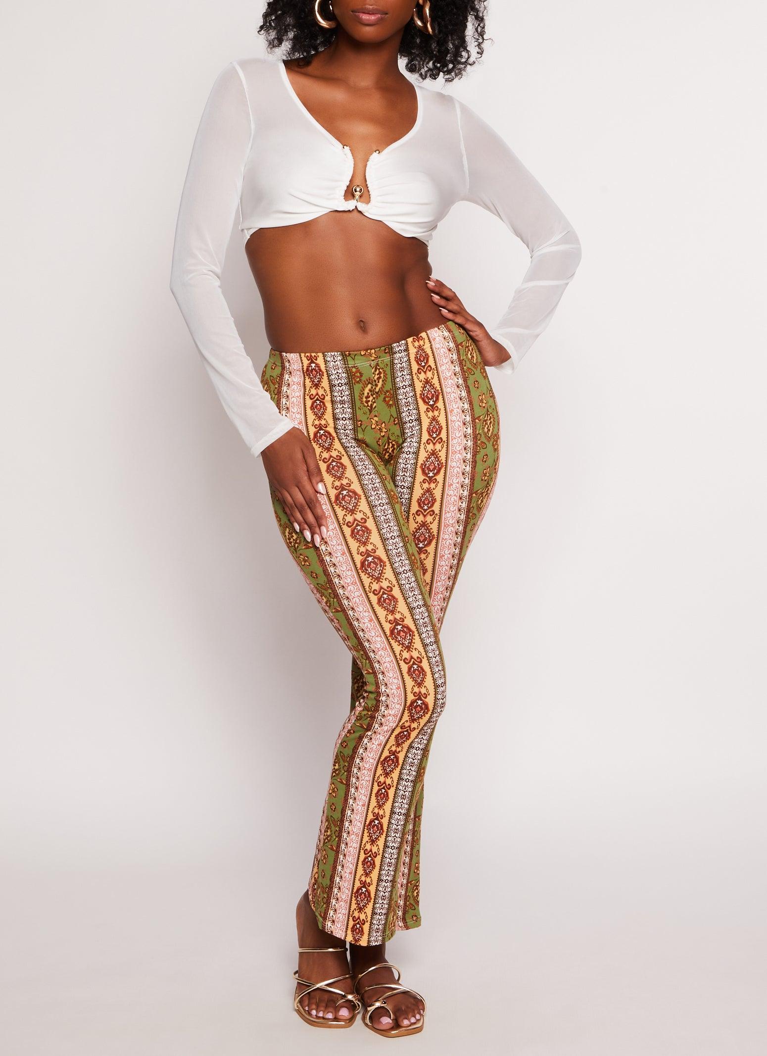 Womens Border Boho Print Pants Product Image