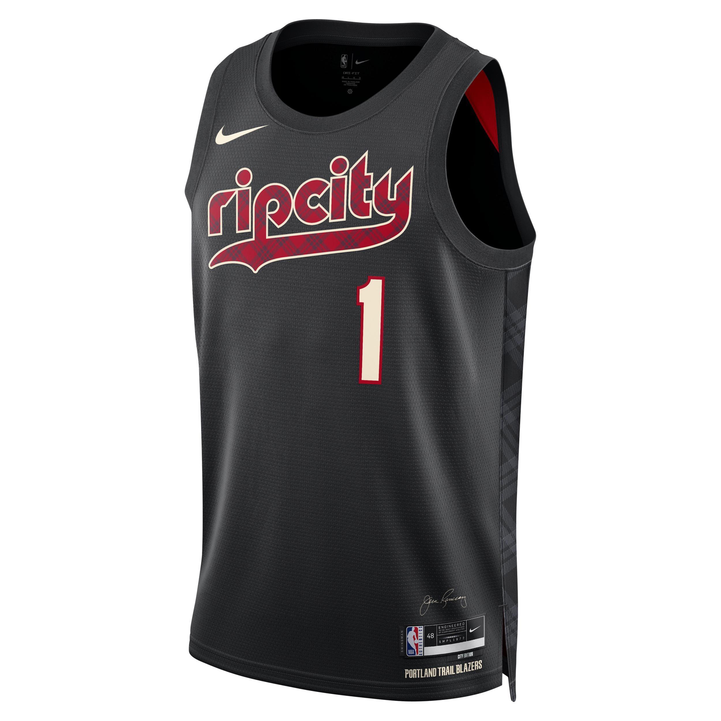 Anfernee Simons Portland Trail Blazers City Edition 2023/24 Nike Men's Dri-FIT NBA Swingman Jersey Product Image