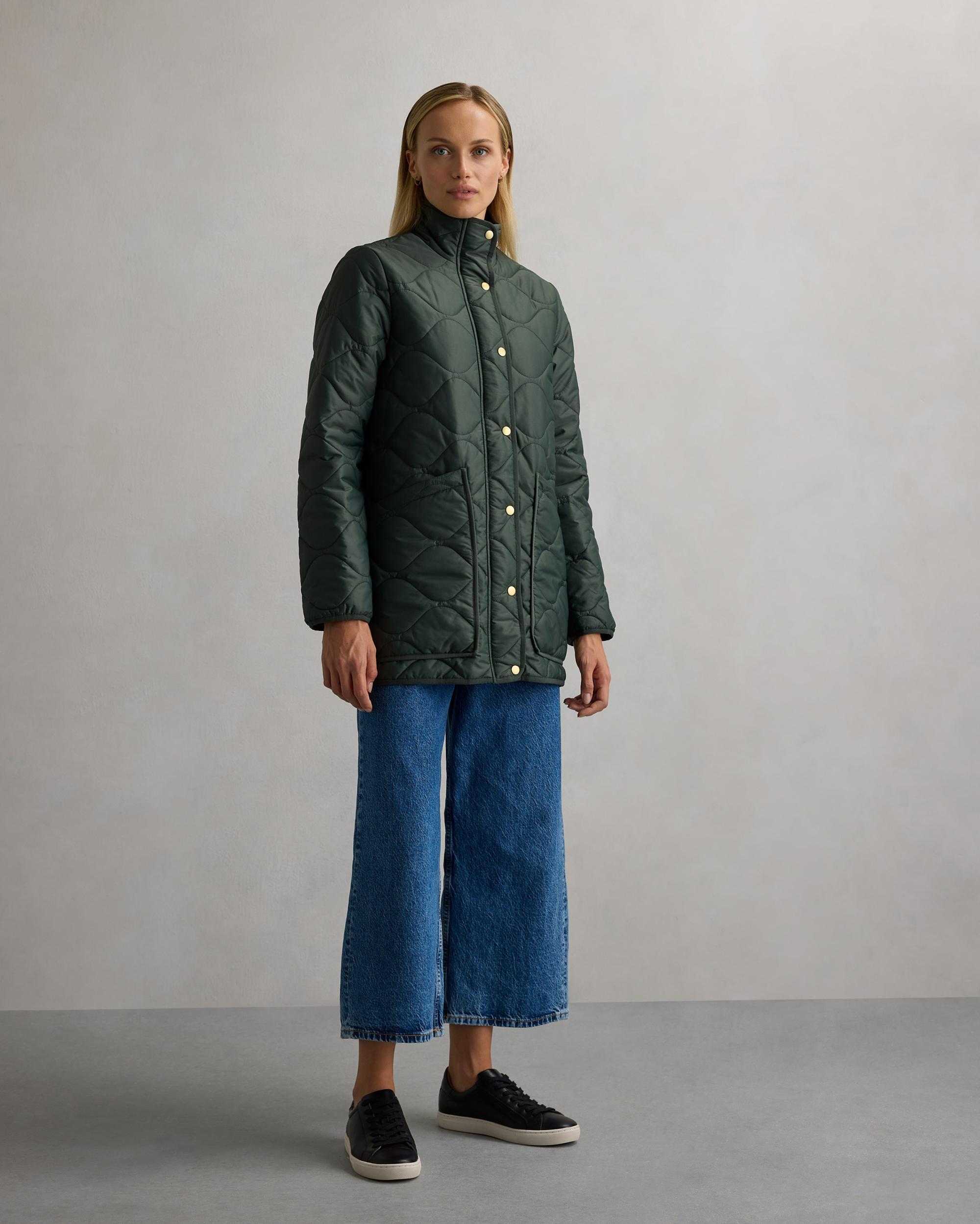 Quince | Women's Featherless Quilted Long Puffer Jacket Size XL, Nylon Product Image