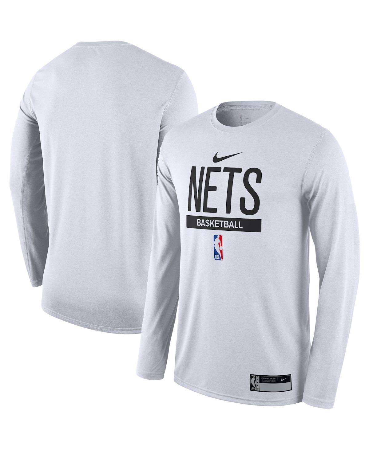 Men's Nike White Brooklyn Nets 2022/23 Legend On-Court Practice Performance Long Sleeve T-Shirt, Size: 3XL Product Image