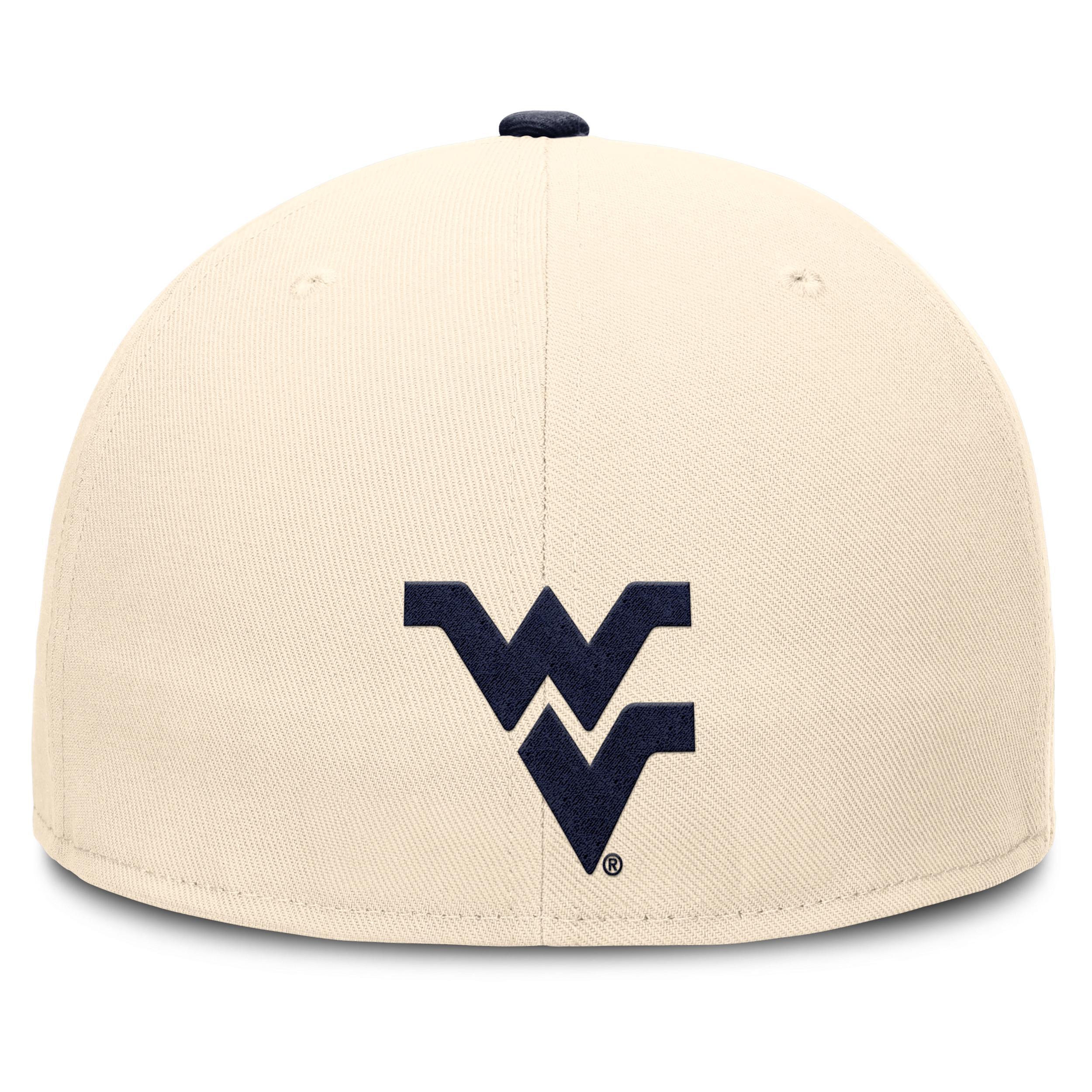 Men's Nike Natural West Virginia Mountaineers Primetime True Performance Fitted Hat, Size: 7 1/8, Beige Product Image
