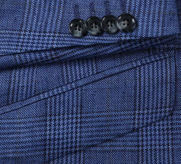Slim Fit Blazer Summer Blue Linen Sport Coat Product Image