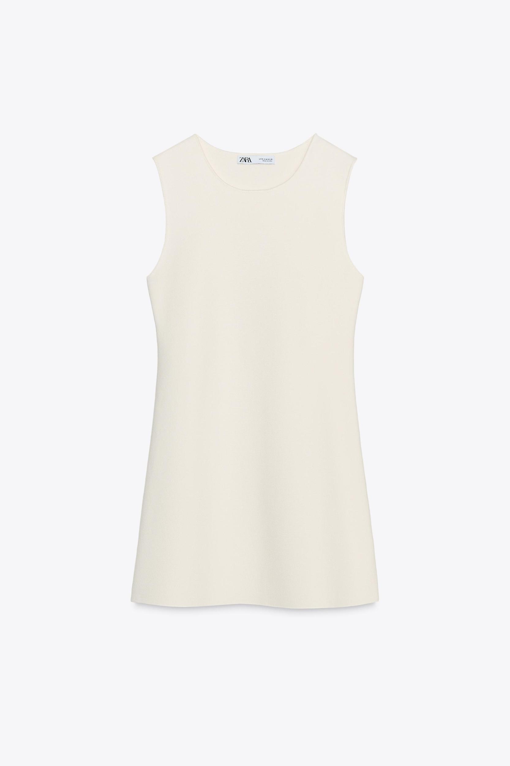 SHORT PLAIN KNIT DRESS Product Image
