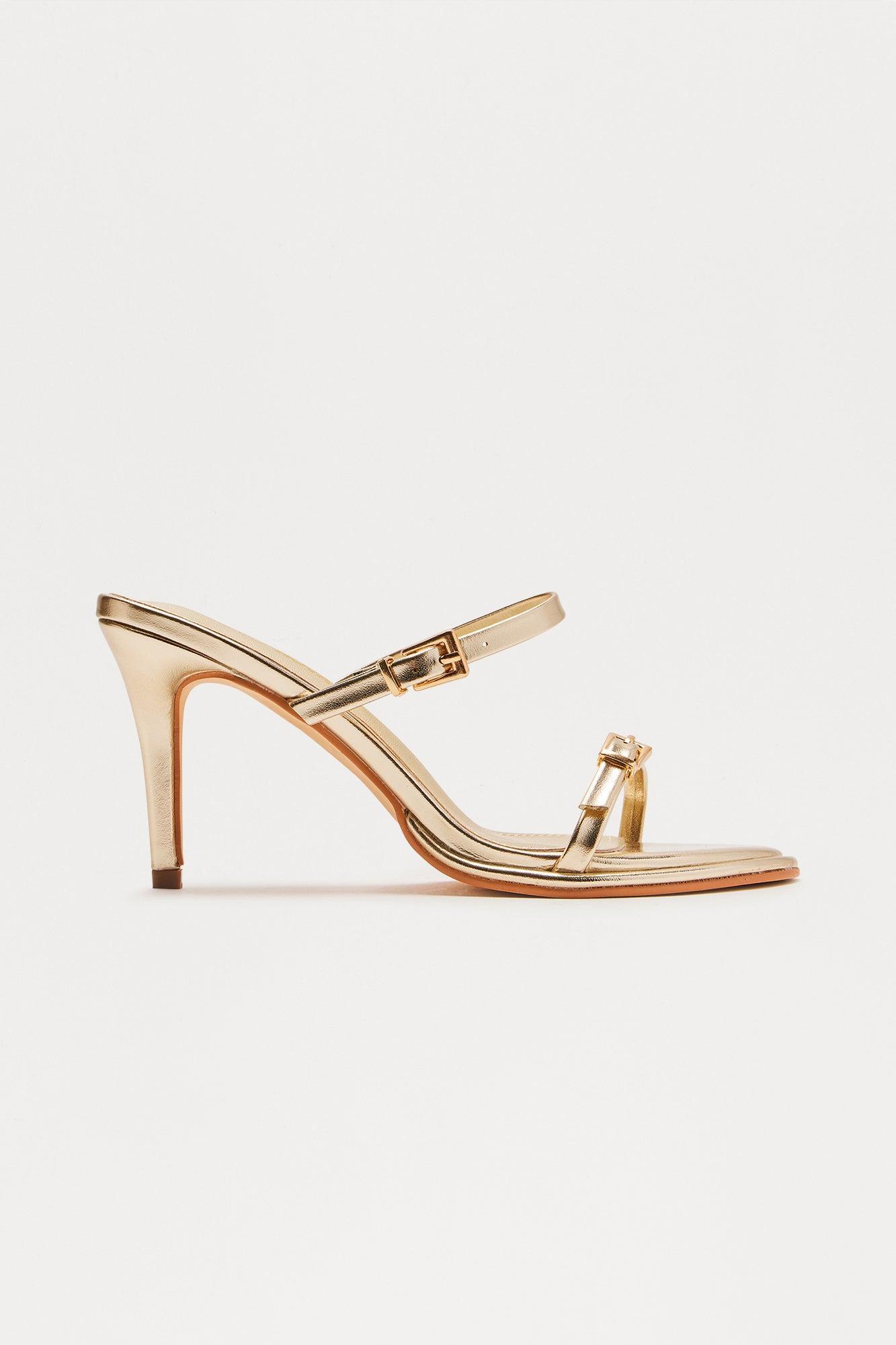 Lucky 3″ Stiletto Heels - Gold Product Image