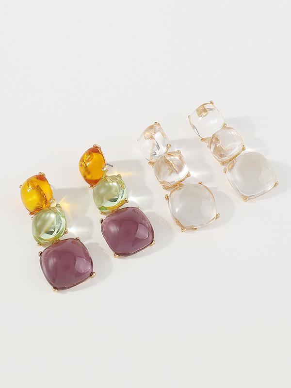 Geometric Drop Earrings Earrings Accessories Product Image