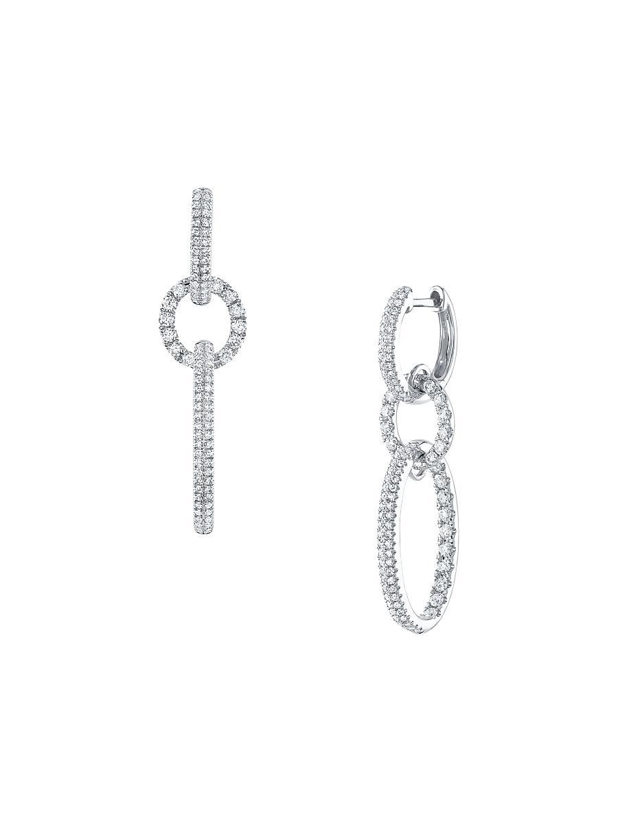Womens Kate 14K Gold & 1.00 TCW Diamond Drop Earrings Product Image