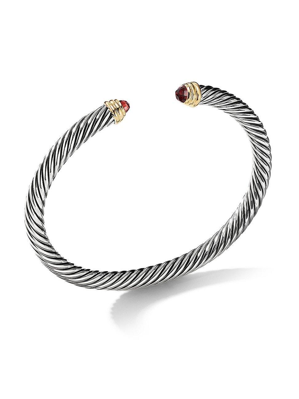 Cable Bracelet with Diamonds in Silver, 5mm Product Image