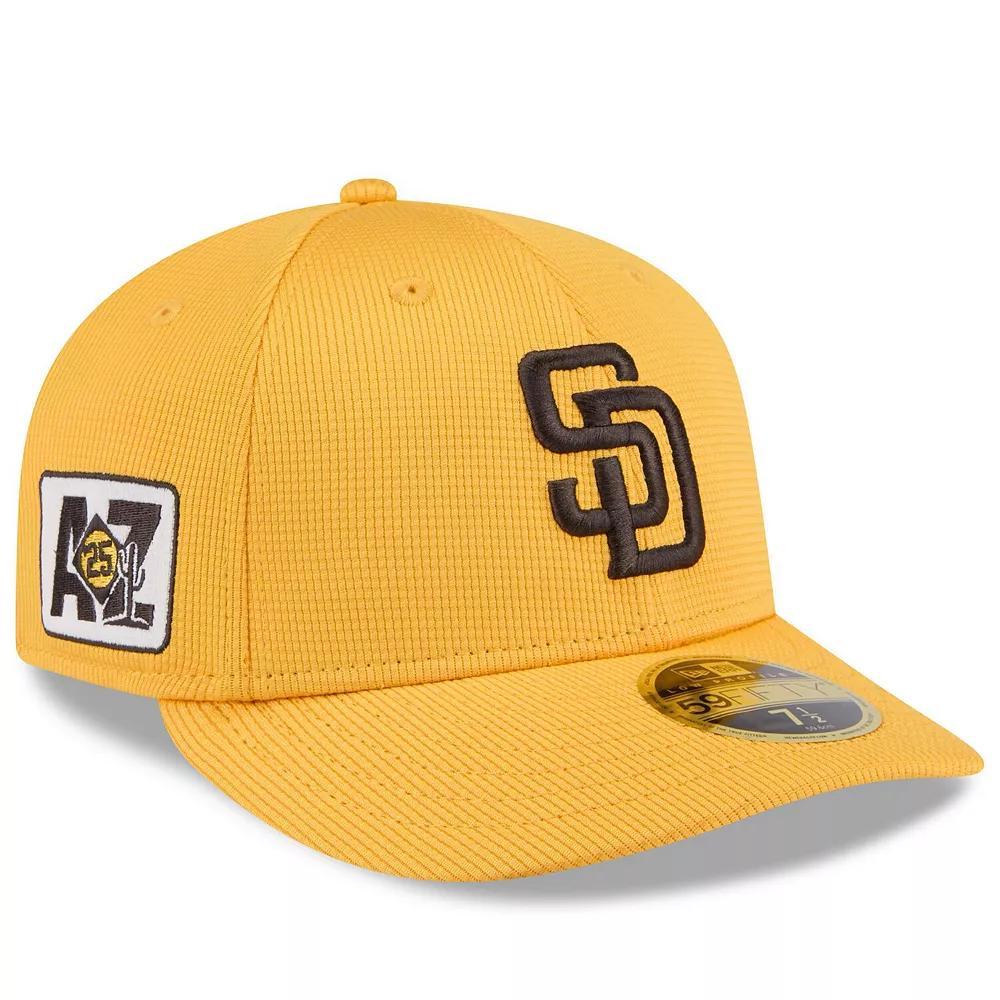 Men's New Era  Gold San Diego Padres 2025 Spring Training Low Profile 59FIFTY Fitted Hat, Size: 7 1/8 Product Image