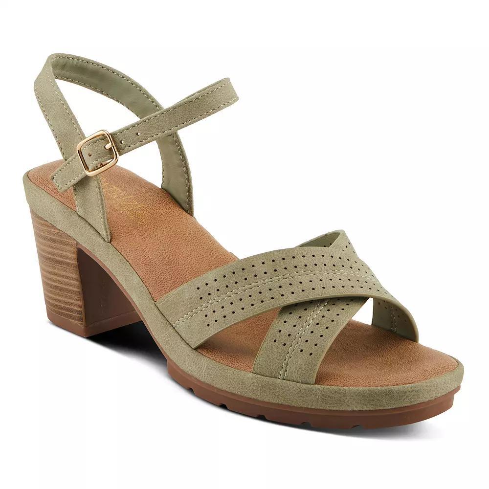 Patrizia Ravenno Women's Strappy Sandals, Size: 40, Olive Green Product Image